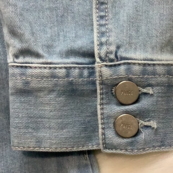 PAIGE Puff Sleeve Chambray Romper - Picture 9 of 16